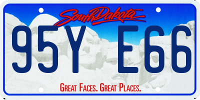 SD license plate 95YE66