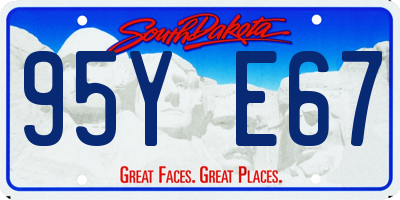 SD license plate 95YE67