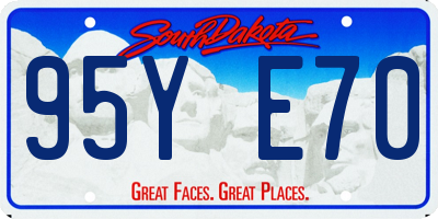 SD license plate 95YE70