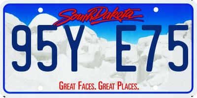 SD license plate 95YE75