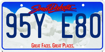 SD license plate 95YE80
