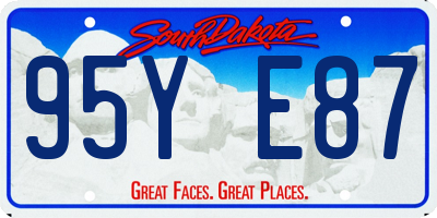 SD license plate 95YE87