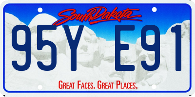 SD license plate 95YE91