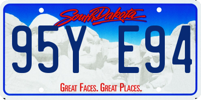 SD license plate 95YE94