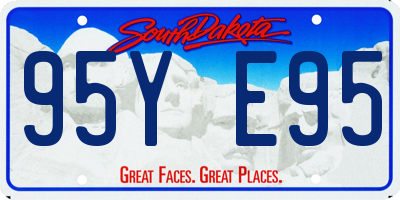 SD license plate 95YE95