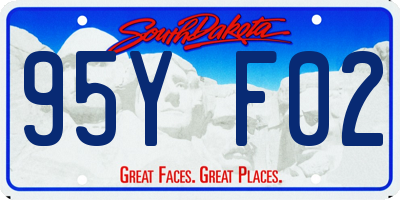SD license plate 95YF02