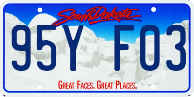 SD license plate 95YF03