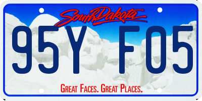 SD license plate 95YF05