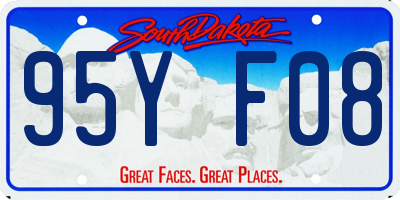 SD license plate 95YF08