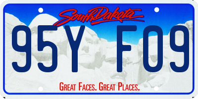 SD license plate 95YF09