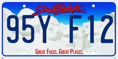 SD license plate 95YF12