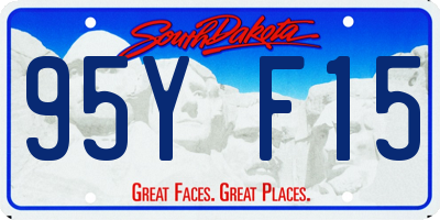 SD license plate 95YF15
