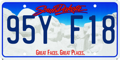 SD license plate 95YF18
