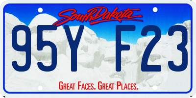 SD license plate 95YF23