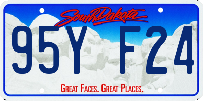 SD license plate 95YF24