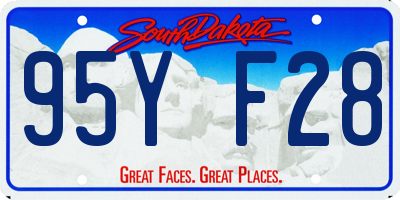 SD license plate 95YF28