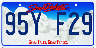 SD license plate 95YF29