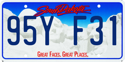 SD license plate 95YF31
