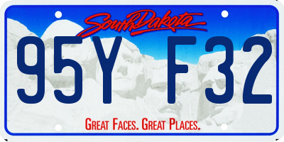 SD license plate 95YF32