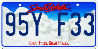 SD license plate 95YF33