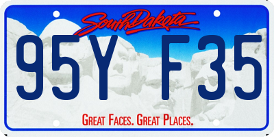 SD license plate 95YF35