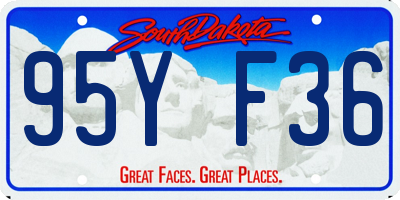 SD license plate 95YF36