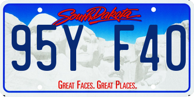 SD license plate 95YF40