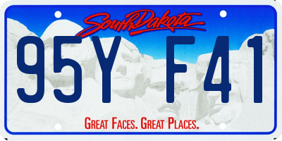 SD license plate 95YF41