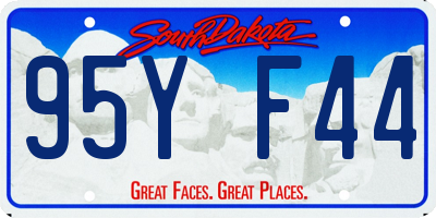 SD license plate 95YF44