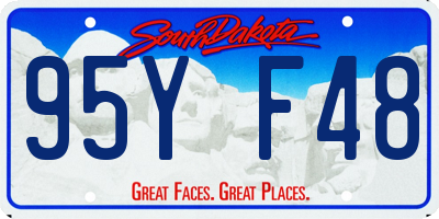 SD license plate 95YF48