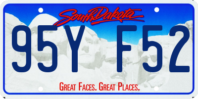 SD license plate 95YF52