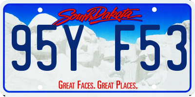 SD license plate 95YF53