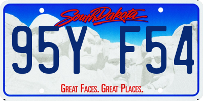 SD license plate 95YF54