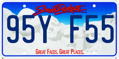 SD license plate 95YF55