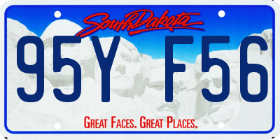 SD license plate 95YF56