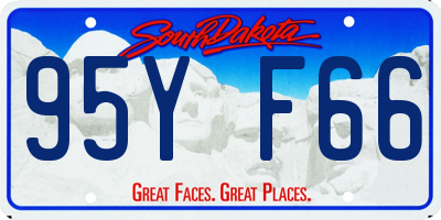 SD license plate 95YF66