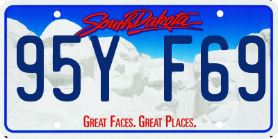 SD license plate 95YF69