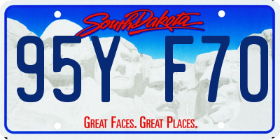 SD license plate 95YF70