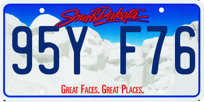 SD license plate 95YF76