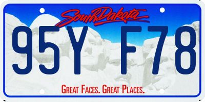 SD license plate 95YF78
