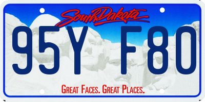 SD license plate 95YF80