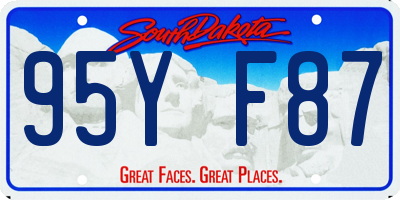 SD license plate 95YF87