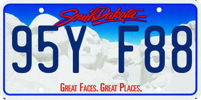 SD license plate 95YF88