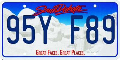 SD license plate 95YF89