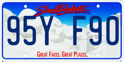 SD license plate 95YF90