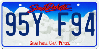 SD license plate 95YF94