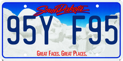 SD license plate 95YF95