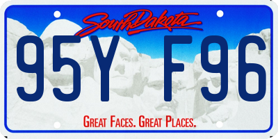 SD license plate 95YF96