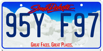 SD license plate 95YF97