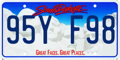 SD license plate 95YF98